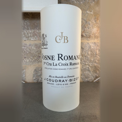 Lampe à poser 39 cm à l'étiquette Vosne-Romanée Premier Cru La Croix Rameau, J. Coudray-Bizot