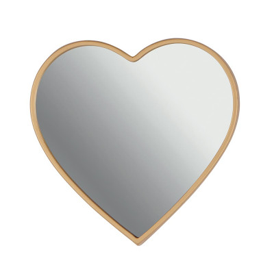 Miroir Coeur métal doré
