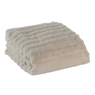 Plaid écru à grosses côtes