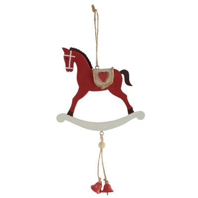 Cheval à bascule rouge à...
