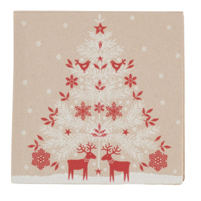 20 serviettes sapin de Noel...