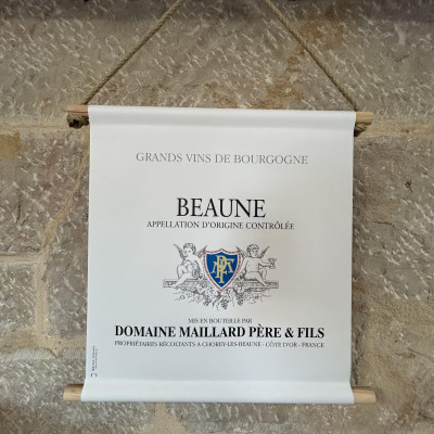 Kakemono met wijnetiket Beaune, Domaine Maillard Père & Fils