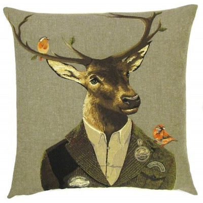 Coussin en Jacquard Cerf...