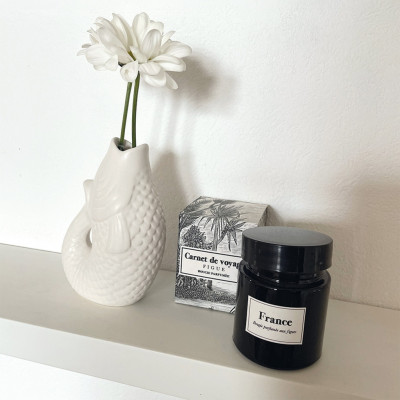 Vase poisson pm Blanc cassé...