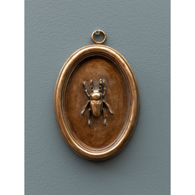 Cadre Ovale cuivré scarabée B