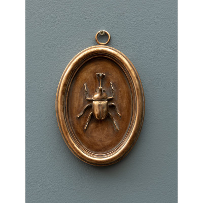 Cadre Ovale cuivré scarabée D