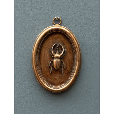 Cadre Ovale cuivré scarabée A