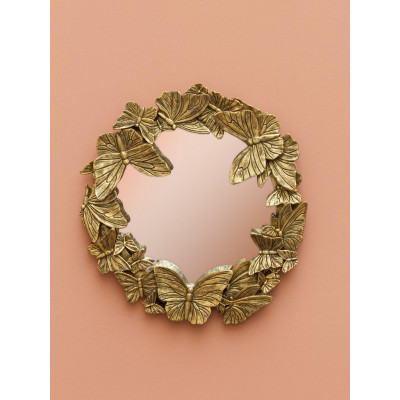 Miroir Papillon vieil Or