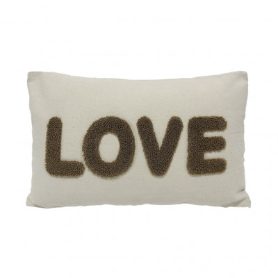 Coussin Love Naturel écru...