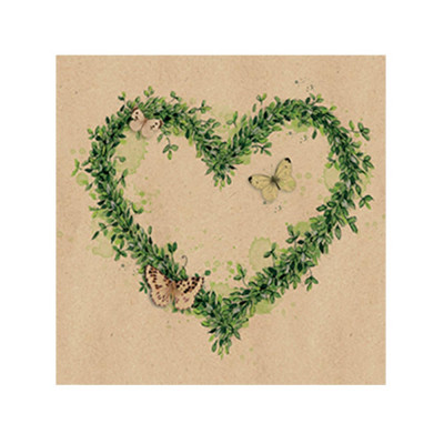 20 serviettes coeur en...