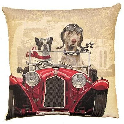 Coussin en Jacquard chiens...