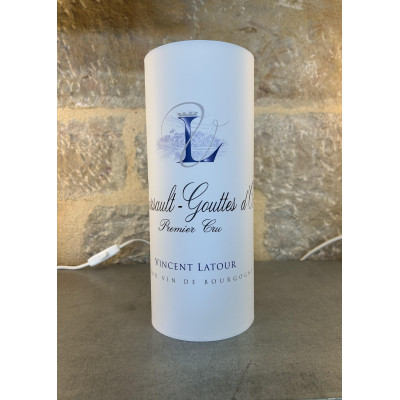 Lampe à poser 29 cm à l'étiquette Meursault-Gouttes d'Or Premier Cru, Vincent Latour