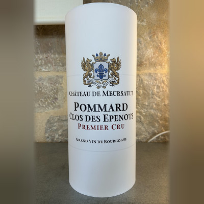 Lámpara con etiqueta de vino Pommard Premier Cru Clos des Épenots 39 cm, Château de Meursault